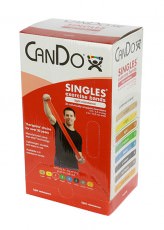 Латексная лента эспандер для фитнеса CanDo 1,5 м x 12,8 см красная средней плотности
